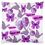 Invisible Illness Collage Large Cushion Case (Single Sided) 