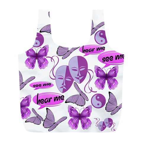 Invisible Illness Collage Reusable Bag (L) from ArtsNow.com Back