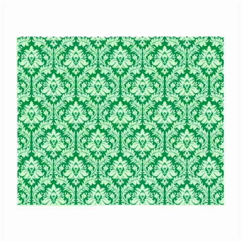 White On Emerald Green Damask Glasses Cloth (Small) from ArtsNow.com Front