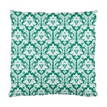 Emerald Green Damask Pattern Standard Cushion Case (Two Sides)