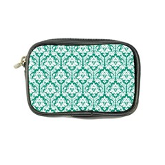 Emerald Green Damask Pattern Coin Purse from ArtsNow.com Front