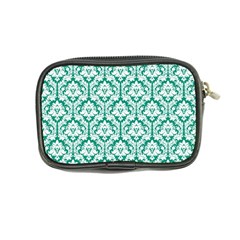 Emerald Green Damask Pattern Coin Purse from ArtsNow.com Back