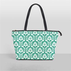 Emerald Green Damask Pattern Classic Shoulder Handbag from ArtsNow.com Front