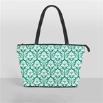 Emerald Green Damask Pattern Classic Shoulder Handbag