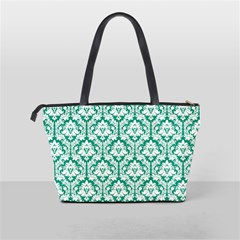 Emerald Green Damask Pattern Classic Shoulder Handbag from ArtsNow.com Back