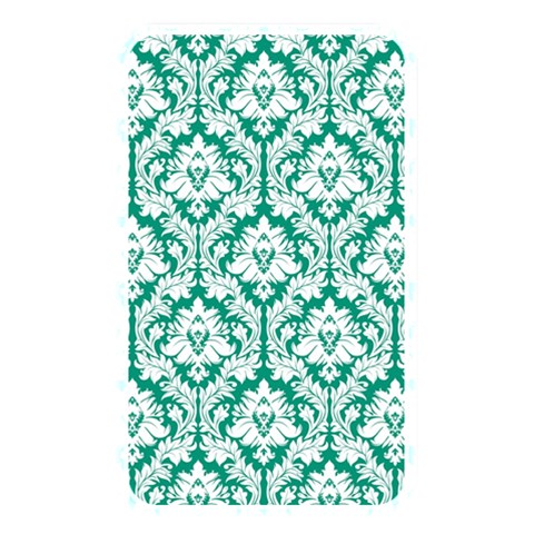 White On Emerald Green Damask Memory Card Reader (Rectangular) from ArtsNow.com Front