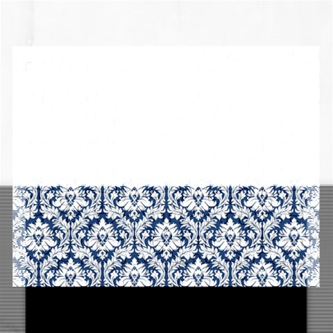 White On Blue Damask Jigsaw Puzzle (Rectangle) from ArtsNow.com Front