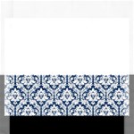 White On Blue Damask Jigsaw Puzzle (Rectangle)