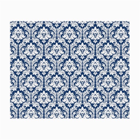 White On Blue Damask Glasses Cloth (Small) from ArtsNow.com Front