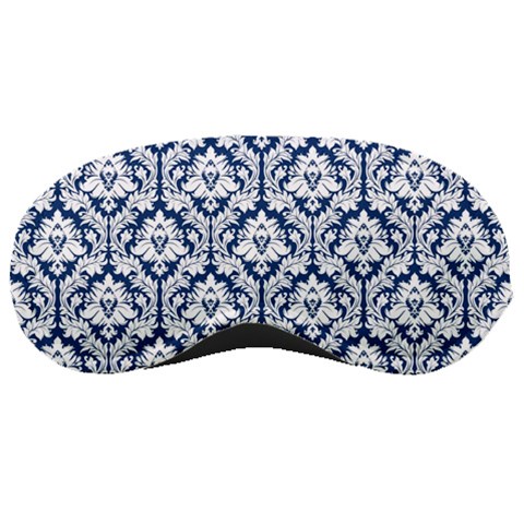 White On Blue Damask Sleeping Mask from ArtsNow.com Front