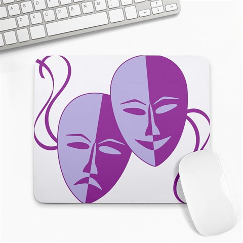 Comedy & Tragedy Of Chronic Pain Large Mouse Pad (Rectangle) from ArtsNow.com Front