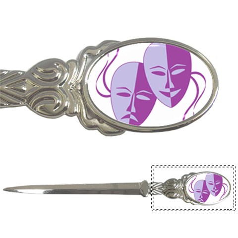 Comedy & Tragedy Of Chronic Pain Letter Opener from ArtsNow.com Front