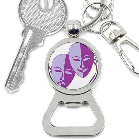 Comedy & Tragedy Of Chronic Pain Bottle Opener Key Chain from ArtsNow.com Front