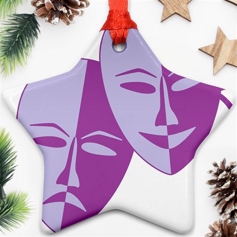 Comedy & Tragedy Of Chronic Pain Star Ornament (Two Sides) from ArtsNow.com Front