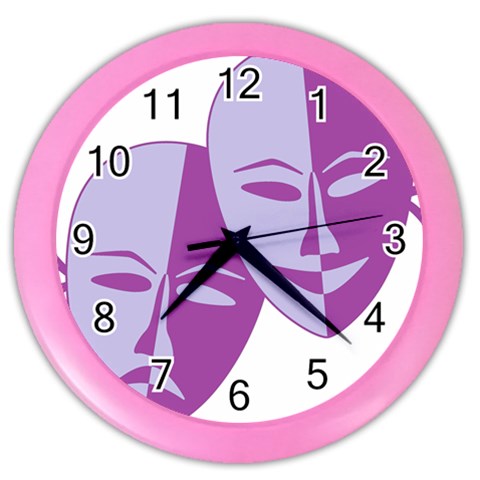 Comedy & Tragedy Of Chronic Pain Wall Clock (Color) from ArtsNow.com Front