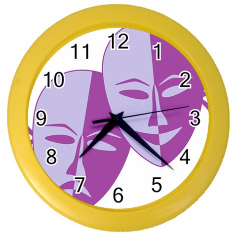 Comedy & Tragedy Of Chronic Pain Wall Clock (Color) from ArtsNow.com Front