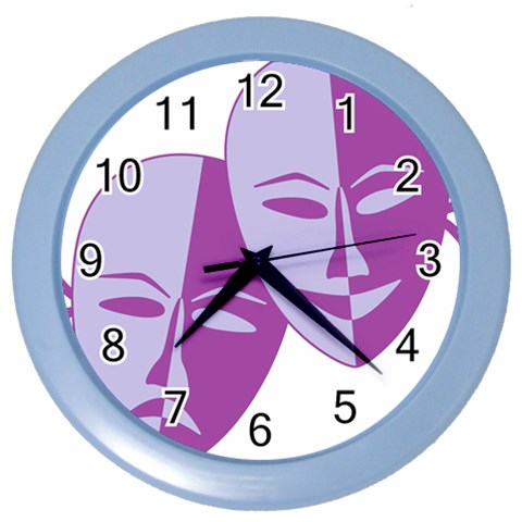 Comedy & Tragedy Of Chronic Pain Wall Clock (Color) from ArtsNow.com Front