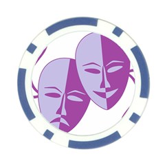 Comedy & Tragedy Of Chronic Pain Poker Chip from ArtsNow.com Back