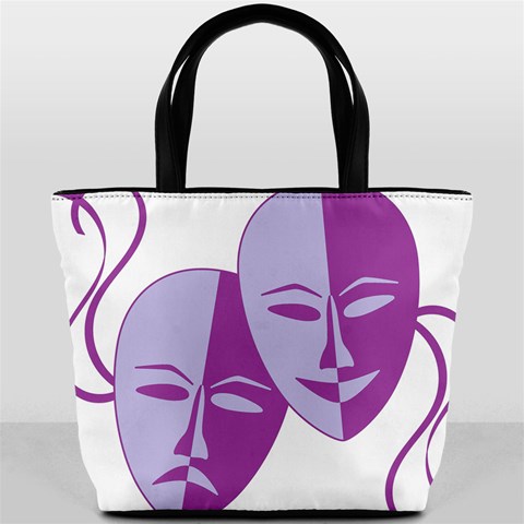 Comedy & Tragedy Of Chronic Pain Bucket Handbag from ArtsNow.com Back