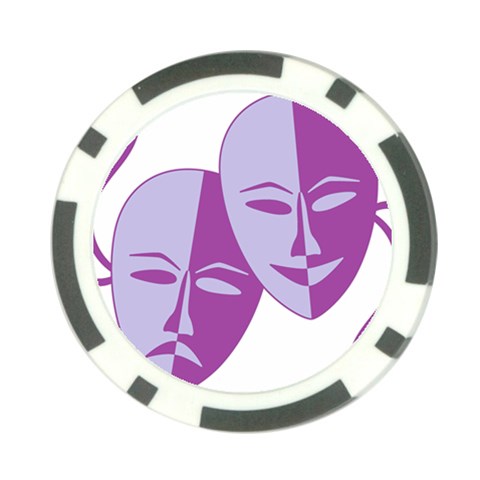 Comedy & Tragedy Of Chronic Pain Poker Chip (10 Pack) from ArtsNow.com Back