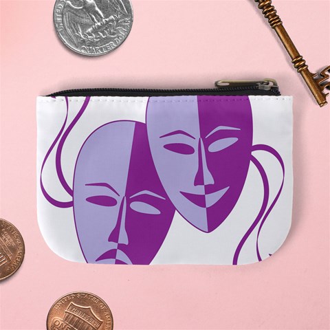 Comedy & Tragedy Of Chronic Pain Coin Change Purse from ArtsNow.com Back