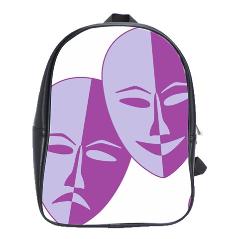 Comedy & Tragedy Of Chronic Pain School Bag (Large) from ArtsNow.com Front