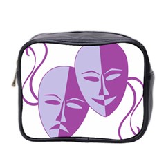 Comedy & Tragedy Of Chronic Pain Mini Travel Toiletry Bag (Two Sides) from ArtsNow.com Front