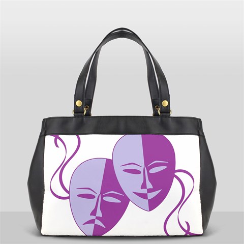 Comedy & Tragedy Of Chronic Pain Oversize Office Handbag (Two Sides) from ArtsNow.com Front