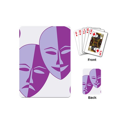 Comedy & Tragedy Of Chronic Pain Playing Cards (Mini) from ArtsNow.com Back