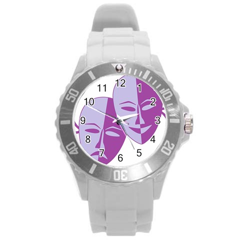 Comedy & Tragedy Of Chronic Pain Plastic Sport Watch (Large) from ArtsNow.com Front