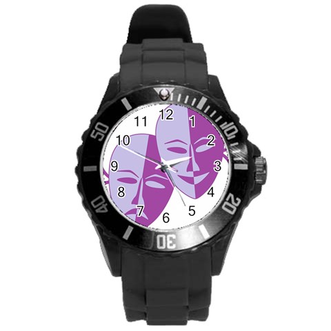 Comedy & Tragedy Of Chronic Pain Plastic Sport Watch (Large) from ArtsNow.com Front