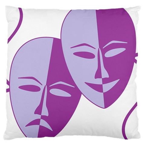 Comedy & Tragedy Of Chronic Pain Large Cushion Case (Single Sided)  from ArtsNow.com Front