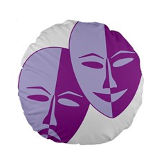 Comedy & Tragedy Of Chronic Pain 15  Premium Round Cushion  from ArtsNow.com Front