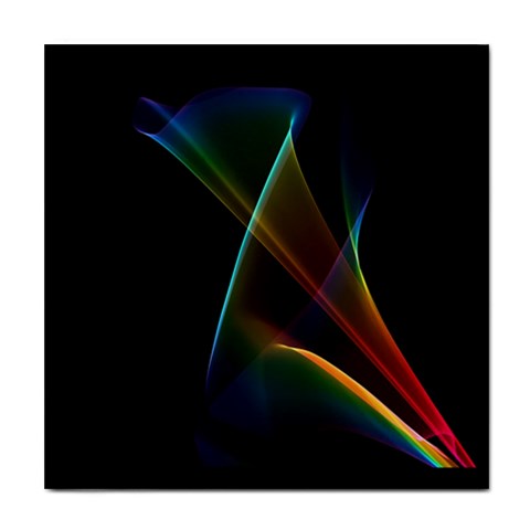 Abstract Rainbow Lily, Colorful Mystical Flower  Ceramic Tile from ArtsNow.com Front