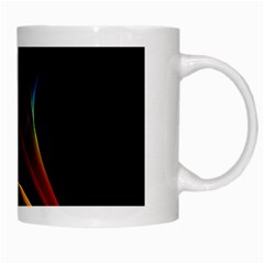 Abstract Rainbow Lily, Colorful Mystical Flower  White Coffee Mug from ArtsNow.com Right