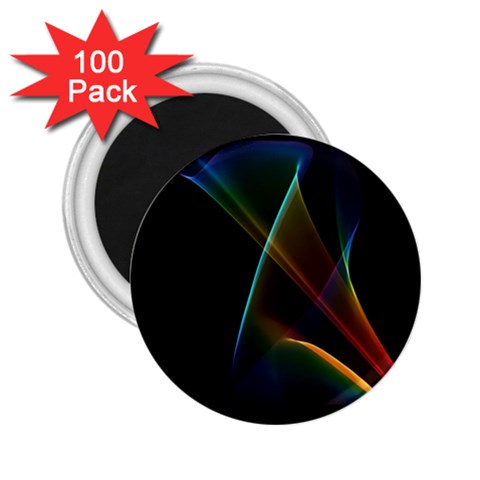 Abstract Rainbow Lily, Colorful Mystical Flower  2.25  Button Magnet (100 pack) from ArtsNow.com Front