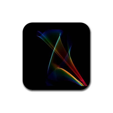 Abstract Rainbow Lily, Colorful Mystical Flower  Drink Coasters 4 Pack (Square) from ArtsNow.com Front