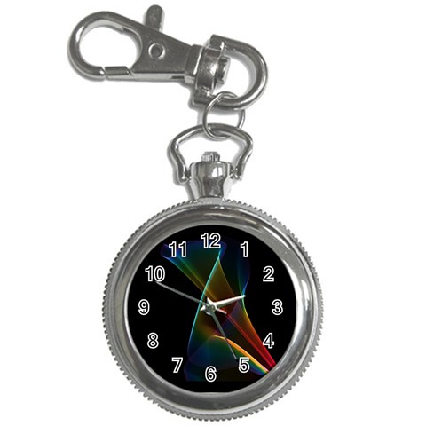 Abstract Rainbow Lily, Colorful Mystical Flower  Key Chain Watch from ArtsNow.com Front