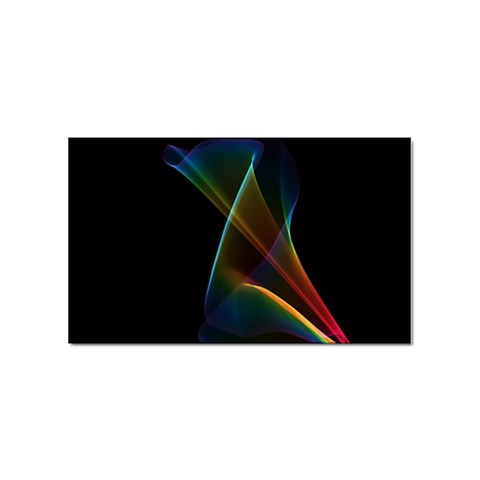 Abstract Rainbow Lily, Colorful Mystical Flower  Sticker (Rectangle) from ArtsNow.com Front