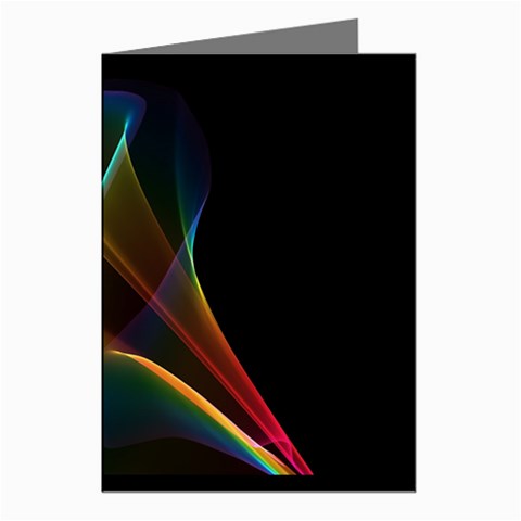 Abstract Rainbow Lily, Colorful Mystical Flower  Greeting Card (8 Pack) from ArtsNow.com Left