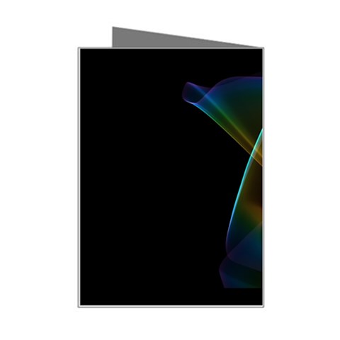 Abstract Rainbow Lily, Colorful Mystical Flower  Mini Greeting Card from ArtsNow.com Right