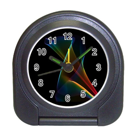 Abstract Rainbow Lily, Colorful Mystical Flower  Desk Alarm Clock from ArtsNow.com Front