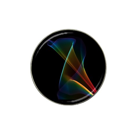 Abstract Rainbow Lily, Colorful Mystical Flower  Golf Ball Marker (for Hat Clip) from ArtsNow.com Front