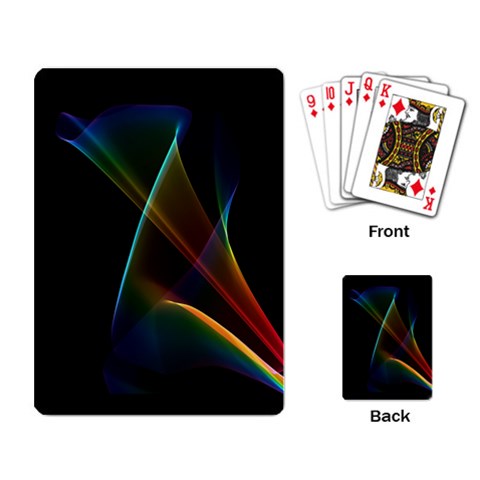 Abstract Rainbow Lily, Colorful Mystical Flower  Playing Cards Single Design from ArtsNow.com Back