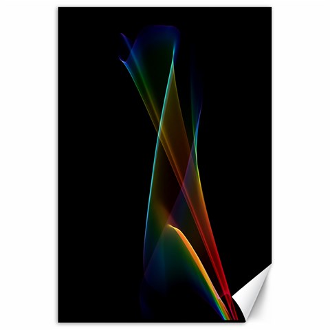 Abstract Rainbow Lily, Colorful Mystical Flower  Canvas 20  x 30  (Unframed) from ArtsNow.com 19.62 x28.9  Canvas - 1