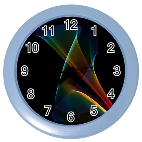 Abstract Rainbow Lily, Colorful Mystical Flower  Wall Clock (Color) from ArtsNow.com Front