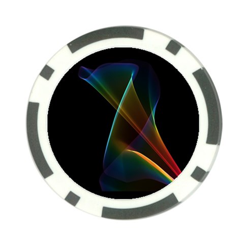 Abstract Rainbow Lily, Colorful Mystical Flower  Poker Chip from ArtsNow.com Front