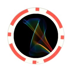 Abstract Rainbow Lily, Colorful Mystical Flower  Poker Chip from ArtsNow.com Back