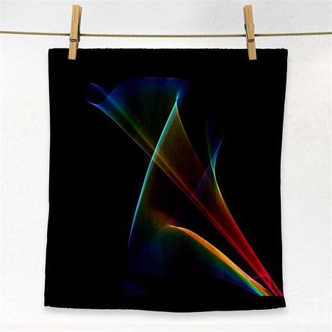 Abstract Rainbow Lily, Colorful Mystical Flower  Face Towel from ArtsNow.com Front