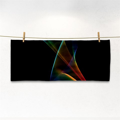 Abstract Rainbow Lily, Colorful Mystical Flower  Hand Towel from ArtsNow.com Front